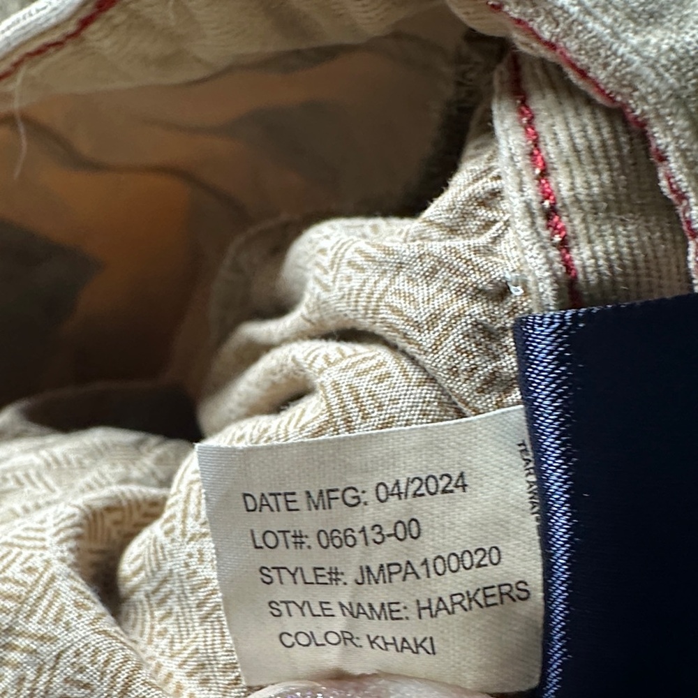 johnnie-O HARKERS Men's Khaki Corduroy Pants in size 35x32 - Picture 4 of 9